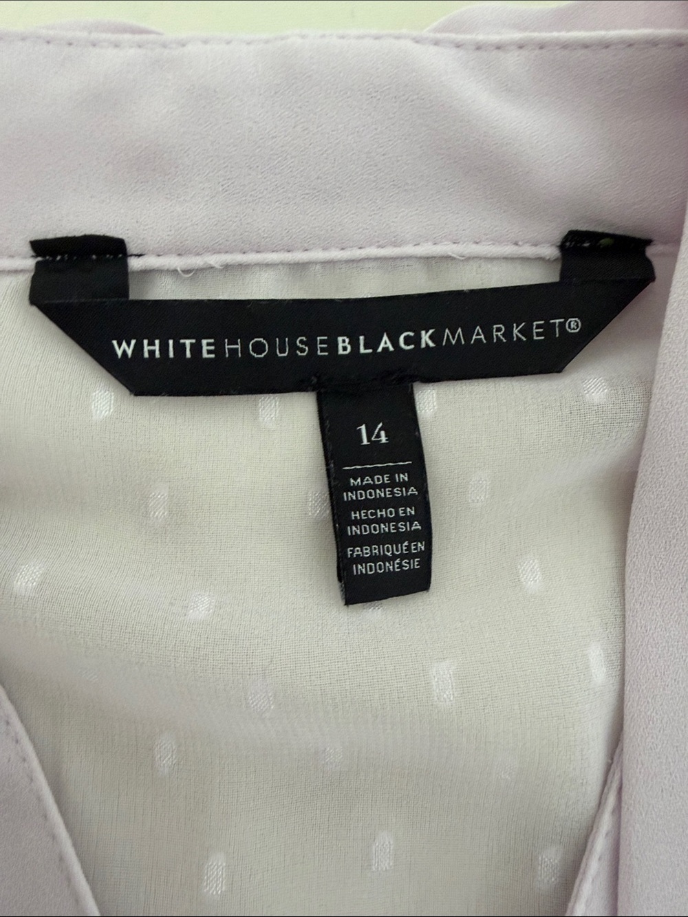 White House Black Market Sleeveless Tie-Neck Blouse With Camisole in Lilac - Picture 2 of 13